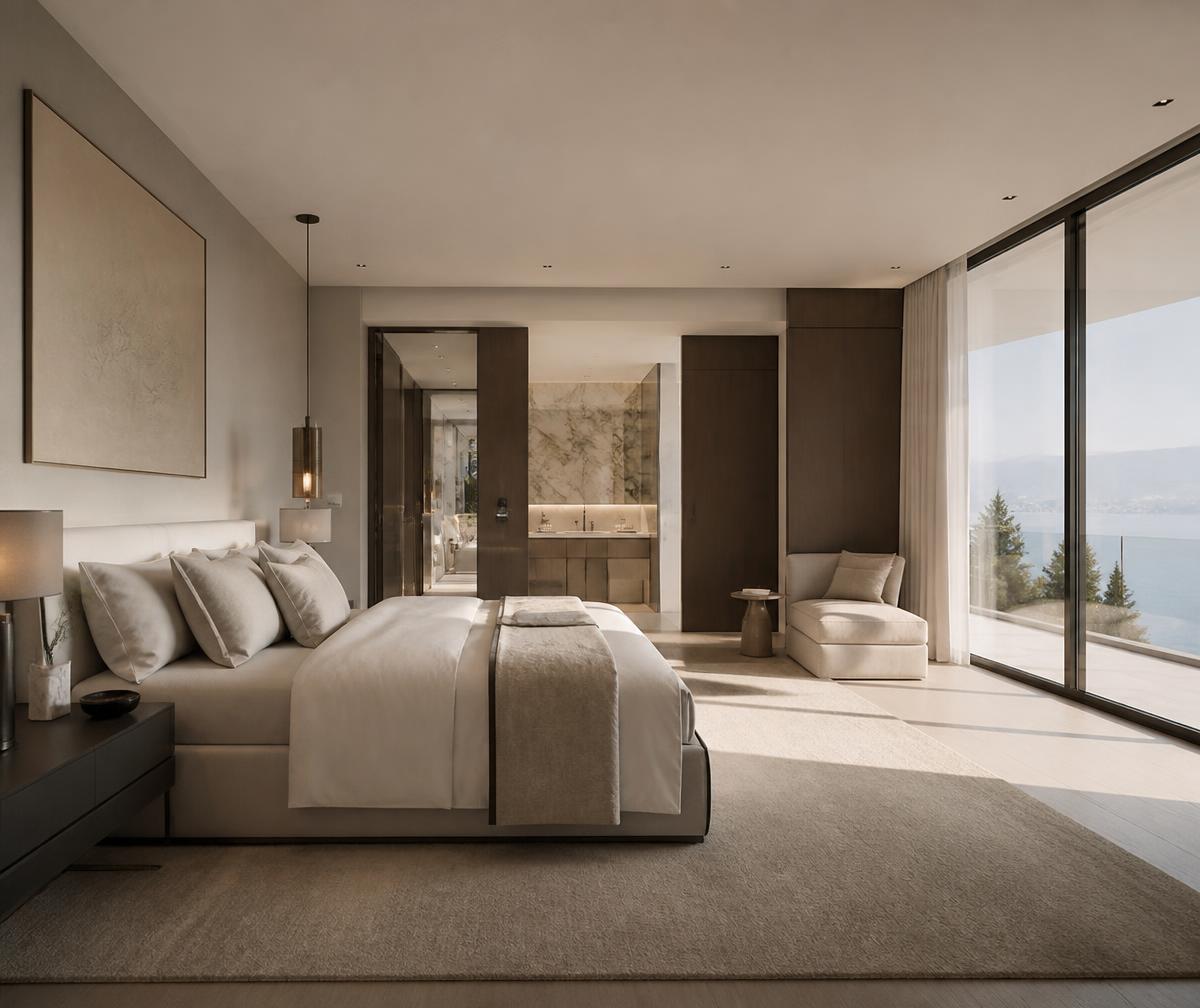Suíte Master — projeto interiores da Calsolari